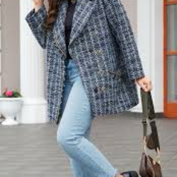 NWT $695 Cinq à Sept Mckenzie Bejeweled Tweed Coat - Picture 4 of 12